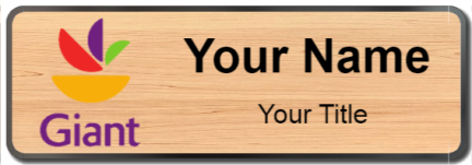Custom name badges for Giant Food