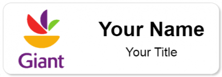 Custom name badges for Giant Food