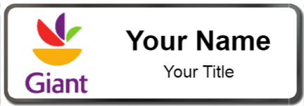 Custom name badges for Giant Food