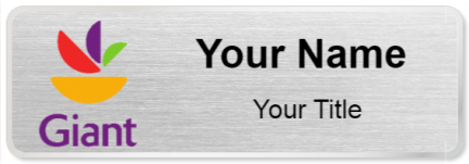 Custom name badges for Giant Food