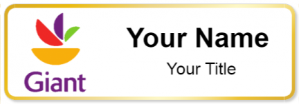 Custom name badges for Giant Food