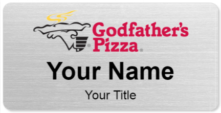 Custom name badges for Godfathers Pizza