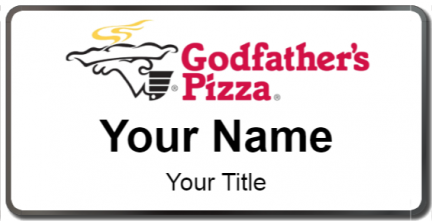 Custom name badges for Godfathers Pizza