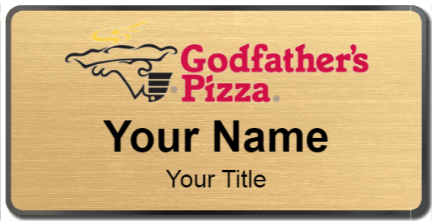 Custom name badges for Godfathers Pizza