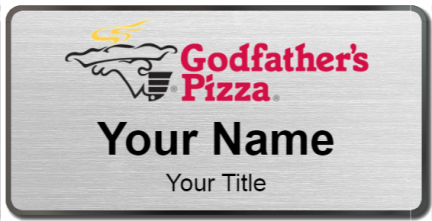 Custom name badges for Godfathers Pizza