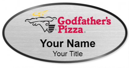 Custom name badges for Godfathers Pizza