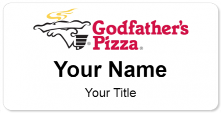 Custom name badges for Godfathers Pizza