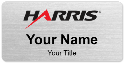 Custom name badges for Harris Corporation