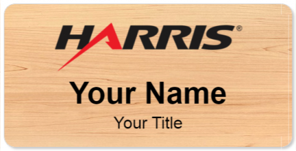 Custom name badges for Harris Corporation