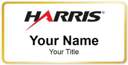 Custom name badges for Harris Corporation