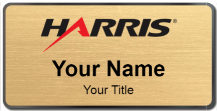 Custom name badges for Harris Corporation