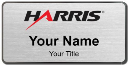 Custom name badges for Harris Corporation