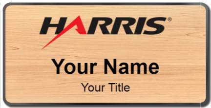 Custom name badges for Harris Corporation