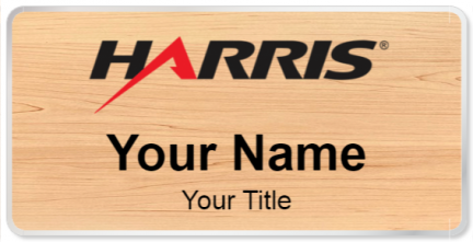 Custom name badges for Harris Corporation