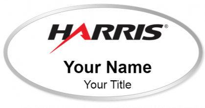 Custom name badges for Harris Corporation