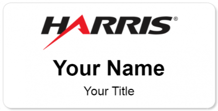 Custom name badges for Harris Corporation