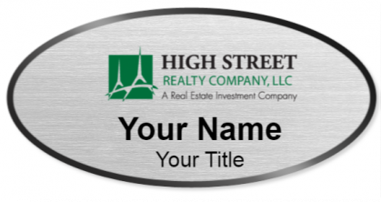 Custom name badges for High Street Realty Company