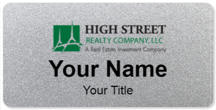 Custom name badges for High Street Realty Company