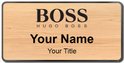 Custom name badges for HUGO BOSS