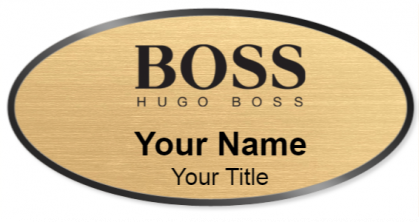 Custom name badges for HUGO BOSS