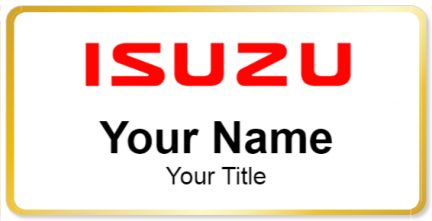 Custom name badges for Isuzu Motors
