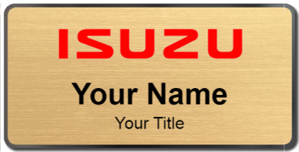 Custom name badges for Isuzu Motors