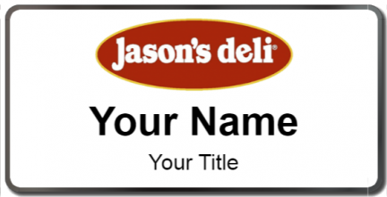 Custom name badges for Jasons Deli