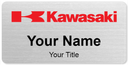 Custom name badges for Kawasaki Motors