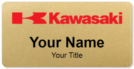 Custom name badges for Kawasaki Motors