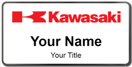 Custom name badges for Kawasaki Motors