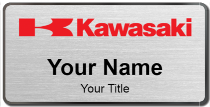 Custom name badges for Kawasaki Motors