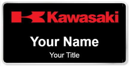 Custom name badges for Kawasaki Motors