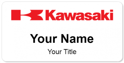 Custom name badges for Kawasaki Motors
