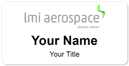 Custom name badges for LMI Aerospace