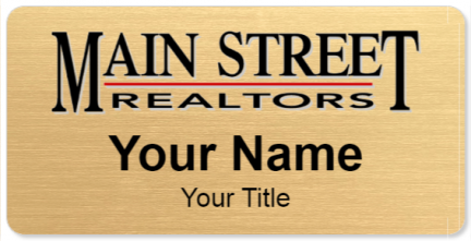 Custom name badges for Main Street Realtors