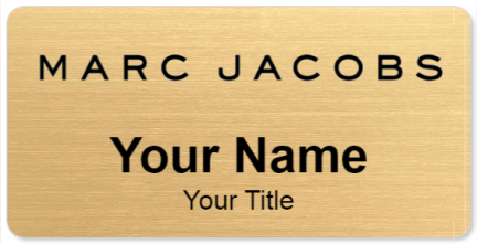 Custom name badges for Marc Jacobs
