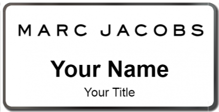 Custom name badges for Marc Jacobs