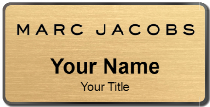 Custom name badges for Marc Jacobs