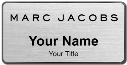 Custom name badges for Marc Jacobs