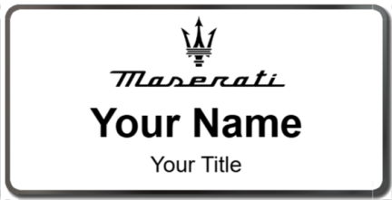 Custom name badges for Maserati