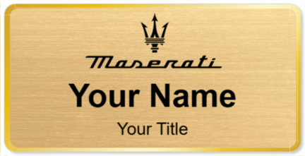 Custom name badges for Maserati