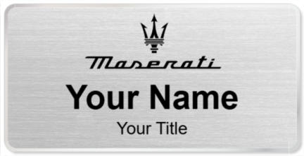 Custom name badges for Maserati