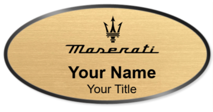 Custom name badges for Maserati