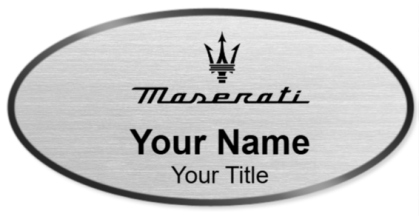 Custom name badges for Maserati