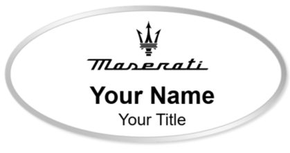 Custom name badges for Maserati
