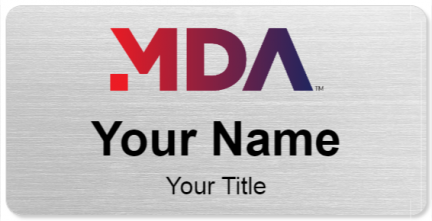 Custom name badges for MDA Corporation