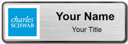Custom name badges for Charles Schwab