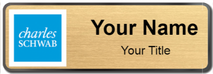 Custom name badges for Charles Schwab