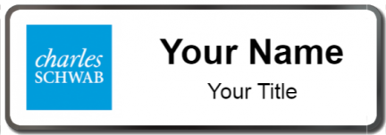 Custom name badges for Charles Schwab