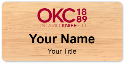 Custom name badges for Ontario Knife Company